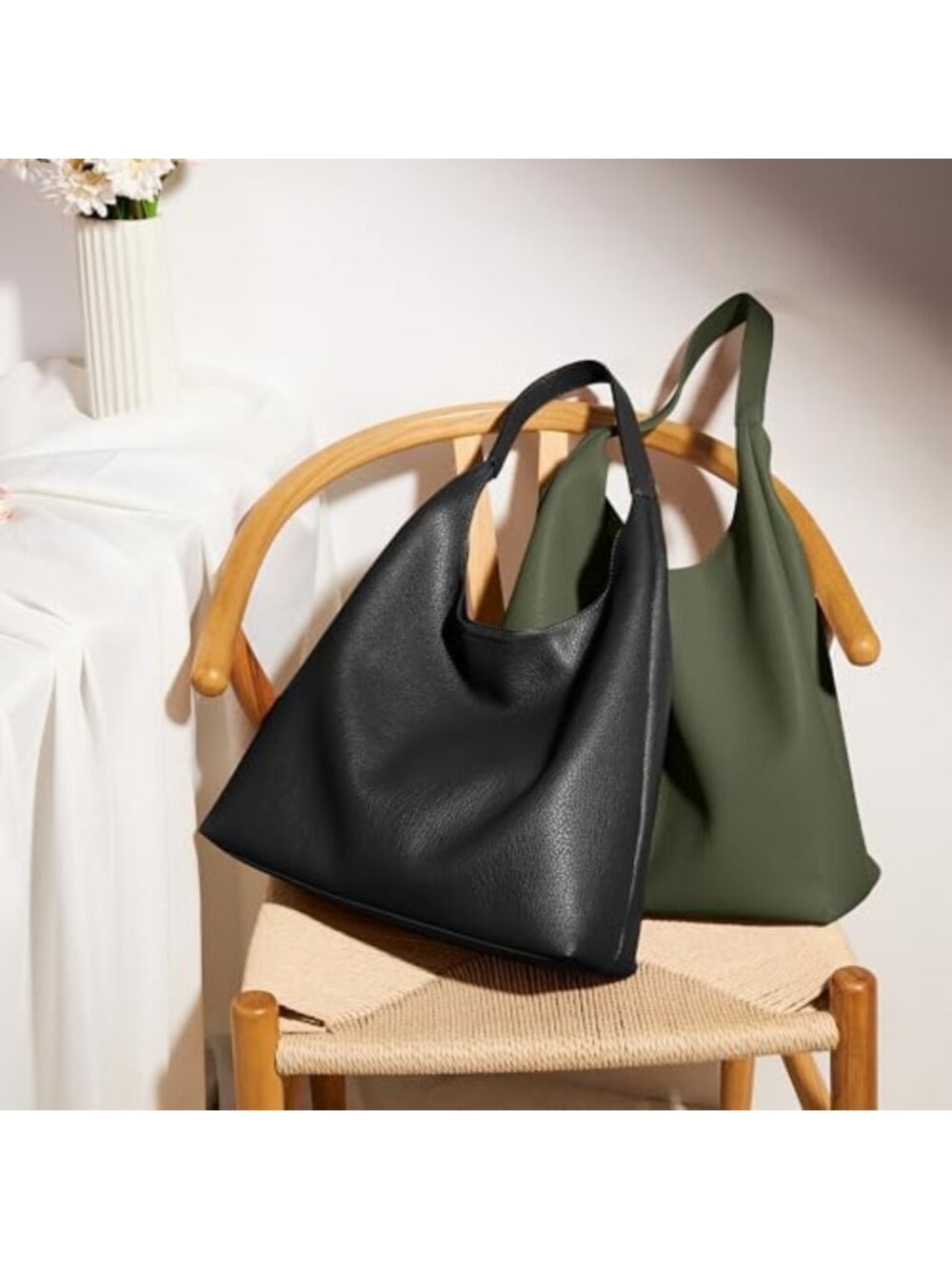 Chic Slouchy Hobo Bag | 34cm Everyday Tote | Casual Weekender Sack for Women - Picture 7 of 7